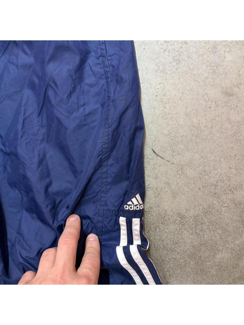 vintage adidas navy and white relaxed baggy fit track pants size large - Picture 2 of 4